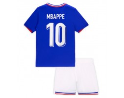 Frankrike Kylian Mbappe #10 Hemmakläder Barn EM 2024 Kortärmad (+ Korta byxor)